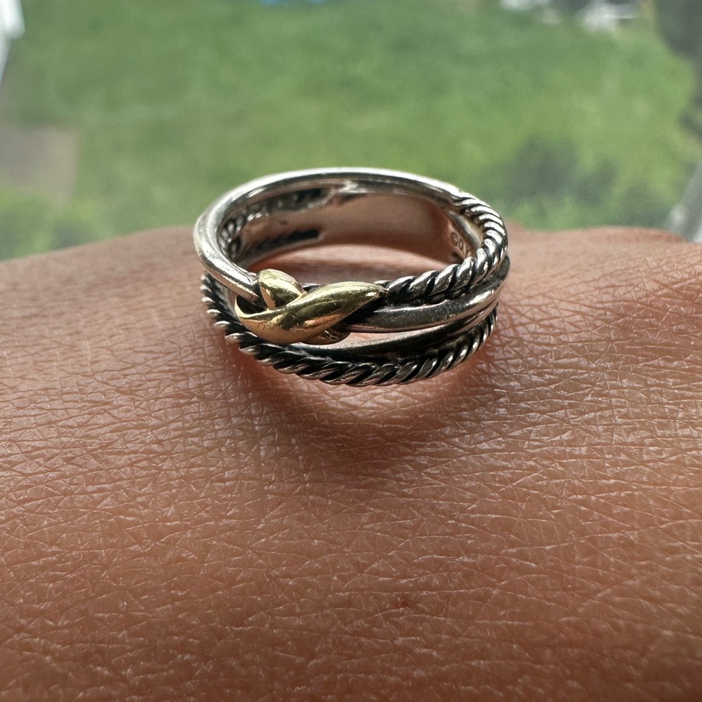 David Yurman X Crossover Ring with 18K Gold